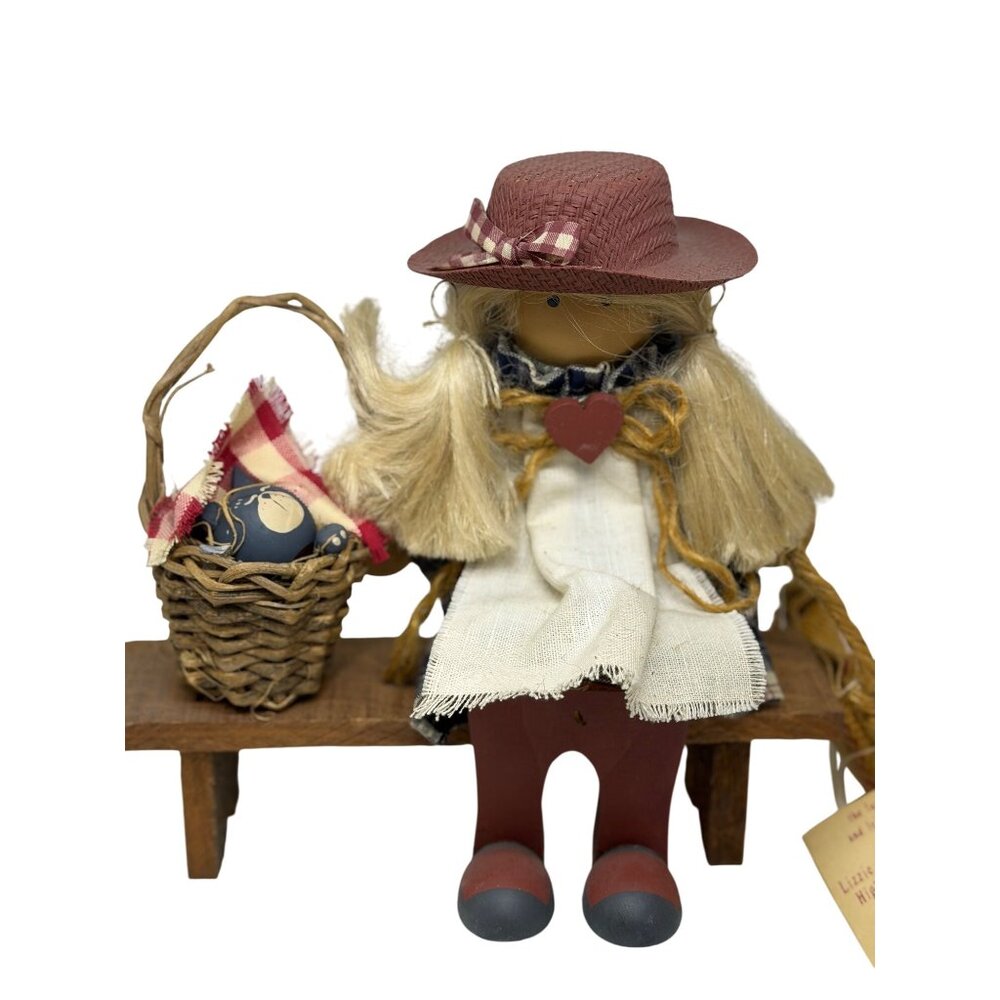 VTG Lizzie High Abigail Bowman Figurine Going Across Town w/ Cat 9.5 Collectible